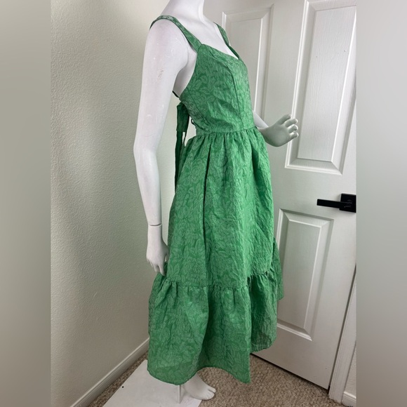 Lulu's Green Tiered Ruffled Midi Sundress Size Medium -#209 - Picture 9 of 16